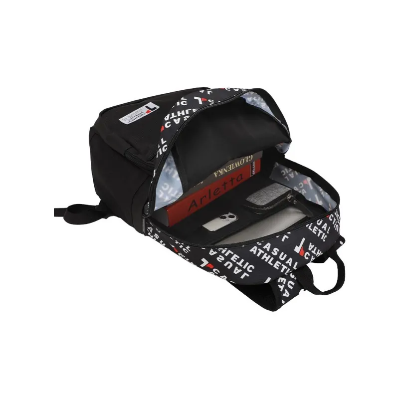 TINYAT Polyester Backpack Large Size Unisex Black-4