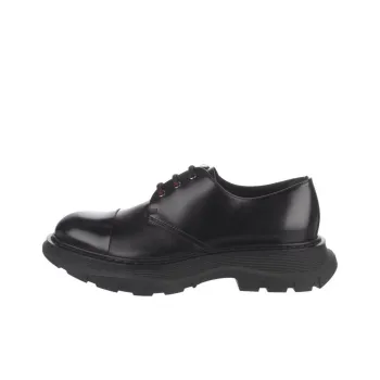 Alexander McQueen Leather Derby Shoe Black