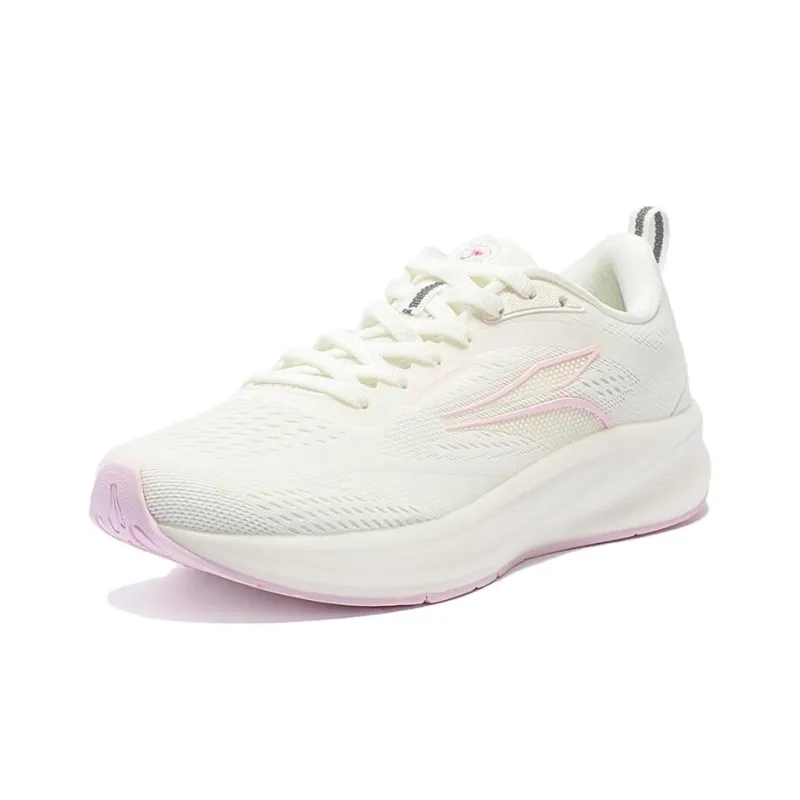 361° Slip Resistant Low Top Casual Running Shoes Women's White Pink-1