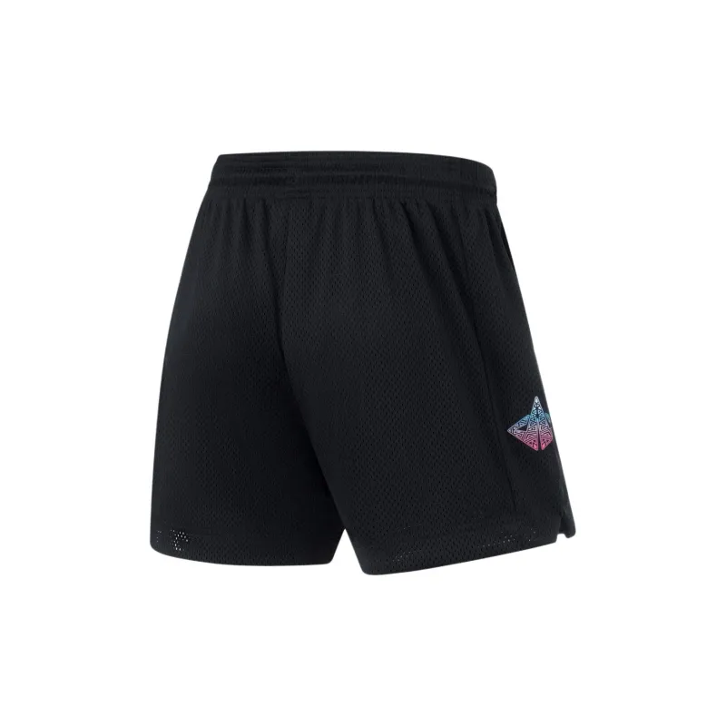 LiNing Basketball Collection Sports Shorts Men's Black Multicolor Gradient Print-1