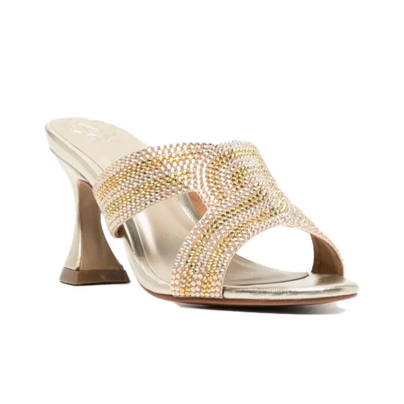 NICOLI Amos 50mm Crystal-embellished Mules-1