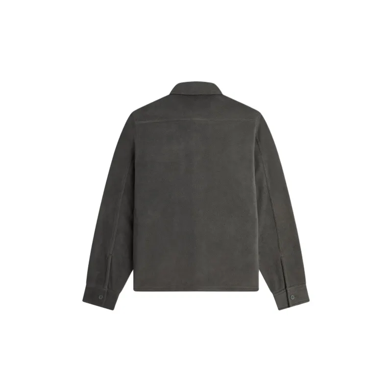 FRED PERRY Fleece Overshirt Jackets & Coats Men's Gray-1