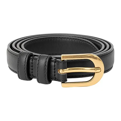 VANESSA HOGAN Niche Brand Versatile Belt Loop Smooth Button Jeans Belt Women's 1.9cm-1