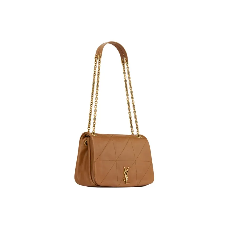 SAINT LAURENT Jamie Sheepskin Portable Crossbody Bag, Shoulder Bag Women's Light Fox Color-1
