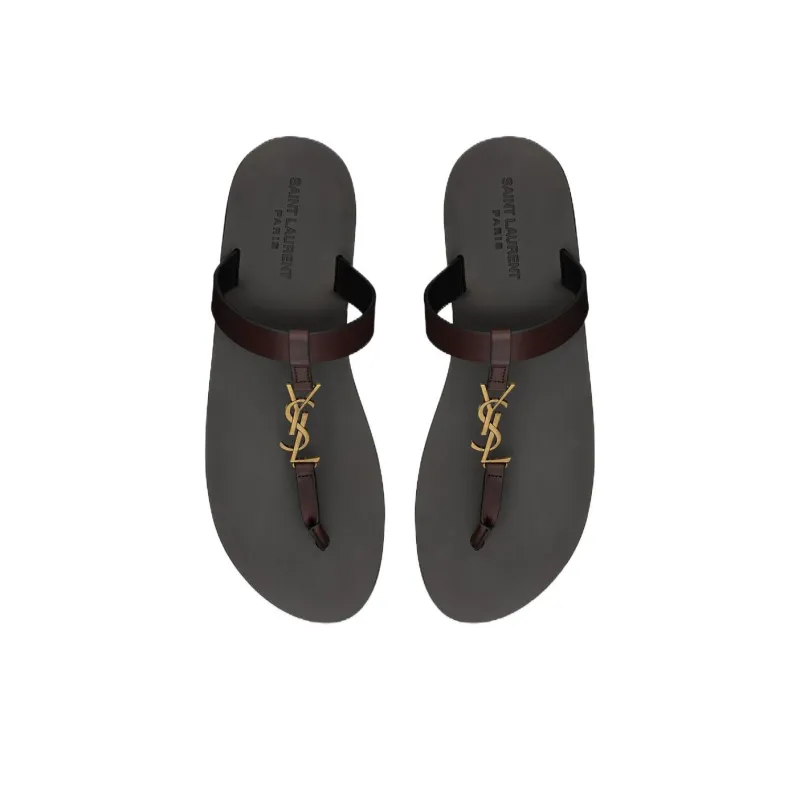 SAINT LAURENT Cassandre Logo Plaque Slides-3