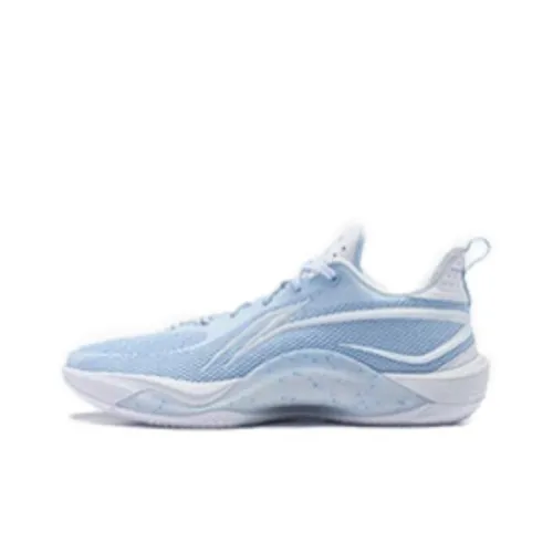 LINING Shining Basketball Shoes Men Low-Top White/Blue