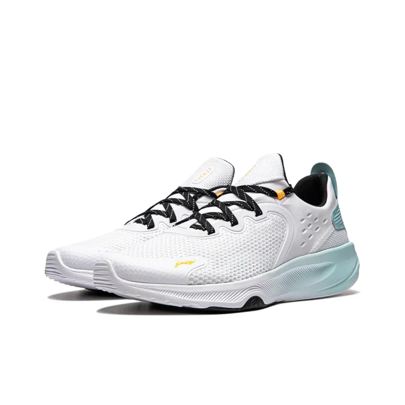 LiNing Lan Guang Cushioned Slip Resistant Low Top Training Shoes Men's White-2
