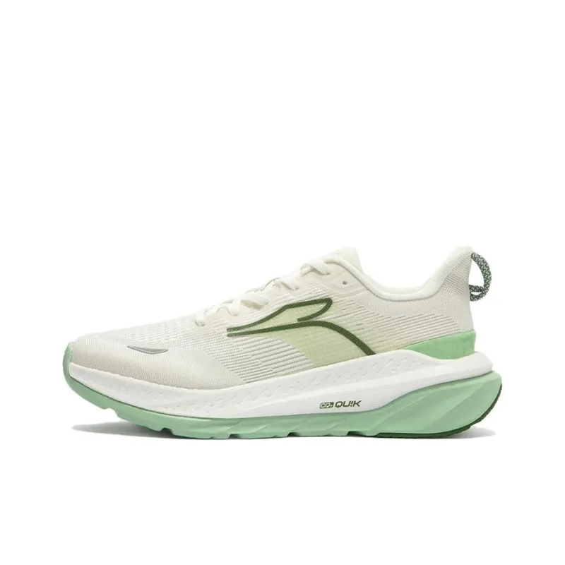 361° Red Flame 3 Anti Slip Wear Resistant Low Top Running Shoes Men's White Green-0