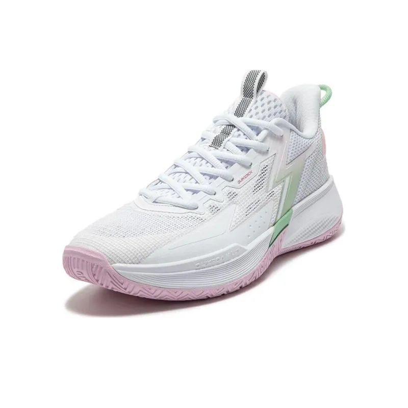 361° Big3 3.0 TeamSE Slip Resistant Breathable Low Top Basketball Shoes Men's White Green Pink-1