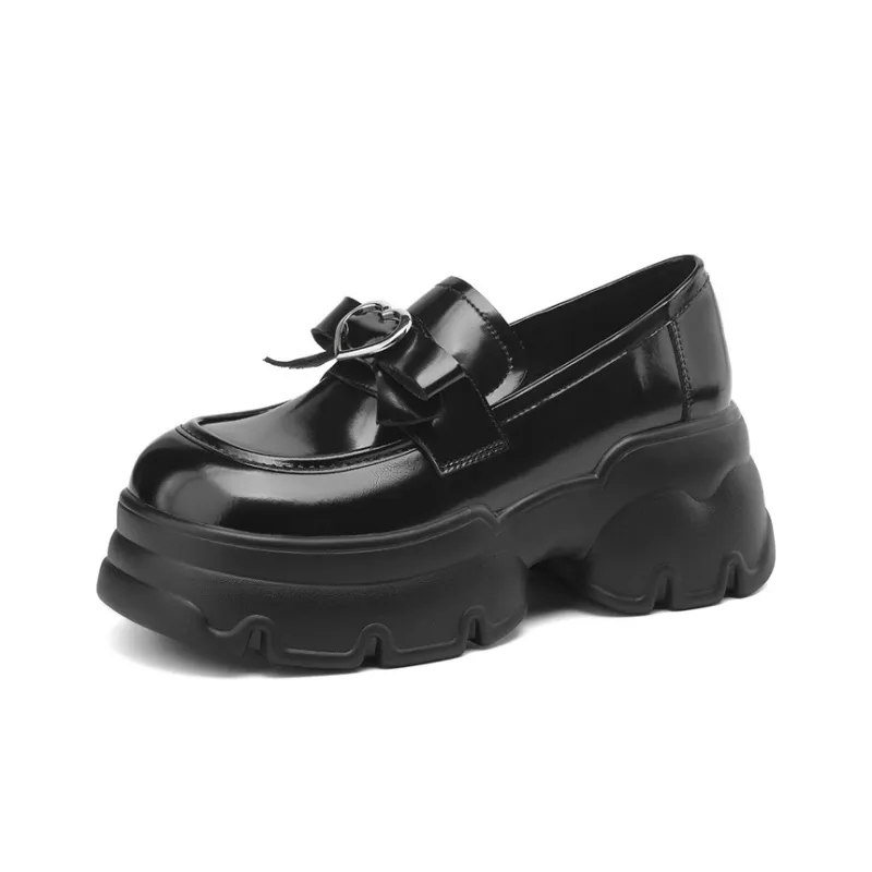 JOSINY Loafers 7cm Women's Ecru/Black-4