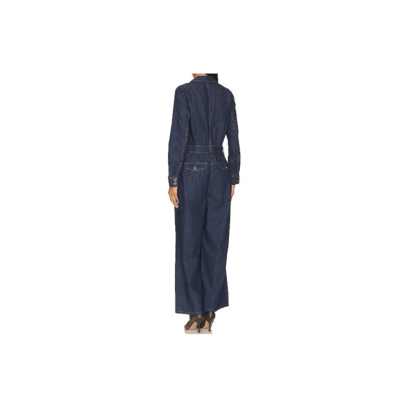 FREE PEOPLE The Franklin Tailored One Piece In Rinse Jumpsuit Women's Blue-2