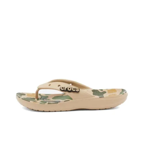 Crocs Flip Flops Women's Beige Brown