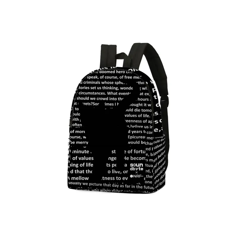 ONRF SOUNDBYTE Collaboration Polyester Laptop Bag Backpack Medium Size Unisex Black-4