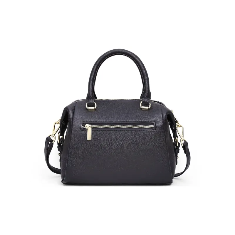 C°BANNER Cow Leather With Synthetic Leather Crossbody Handbag Tubas Women's Black-6
