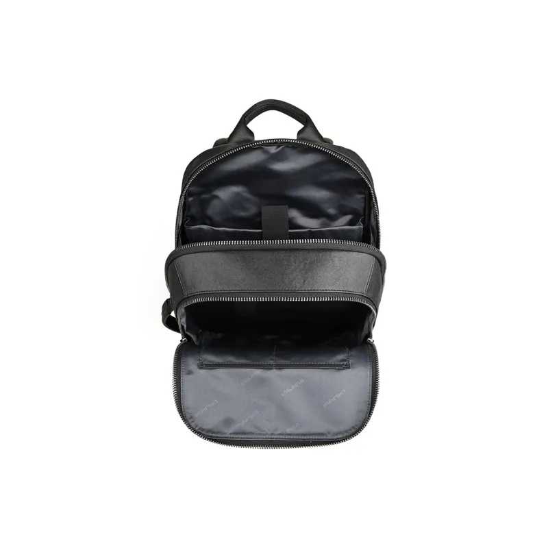 L'ALPINA Top Grain Cow Leather Laptop Bag Portable Backpack Tubas Men's Black-3