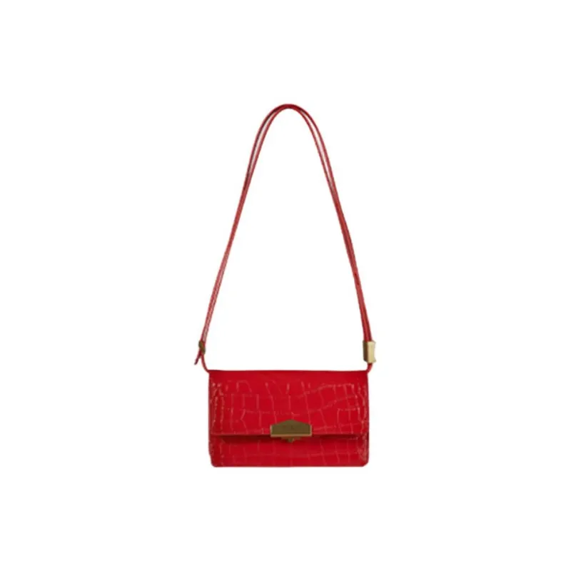 POURCHET Crocodile Pattern Cow Leather Shoulder Bag Regular Women's Multicolor-5