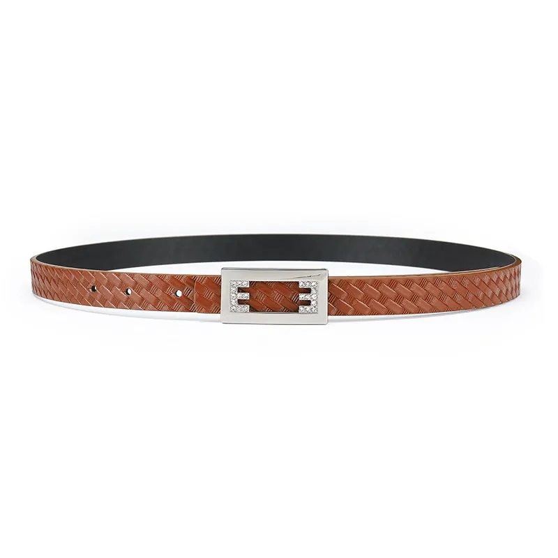 FAIRWHALE Slim Waist Elegant Fashion Plate Buckle Belt Women's Width 1.9CM-3