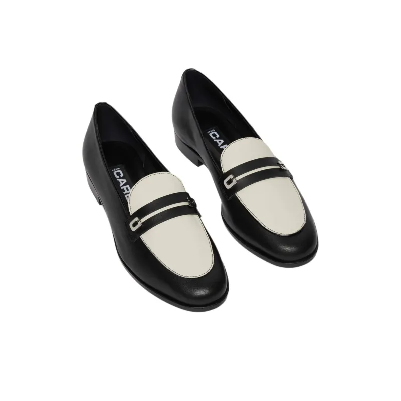 Carel Loafers 1.5cm Women's Black White-3