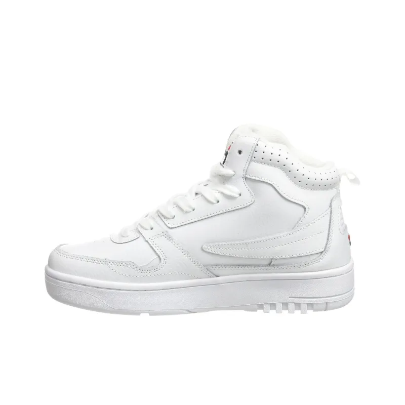 FILA Anti Slip Wear Resistant Mid Top Casual Shoes Women's White-0