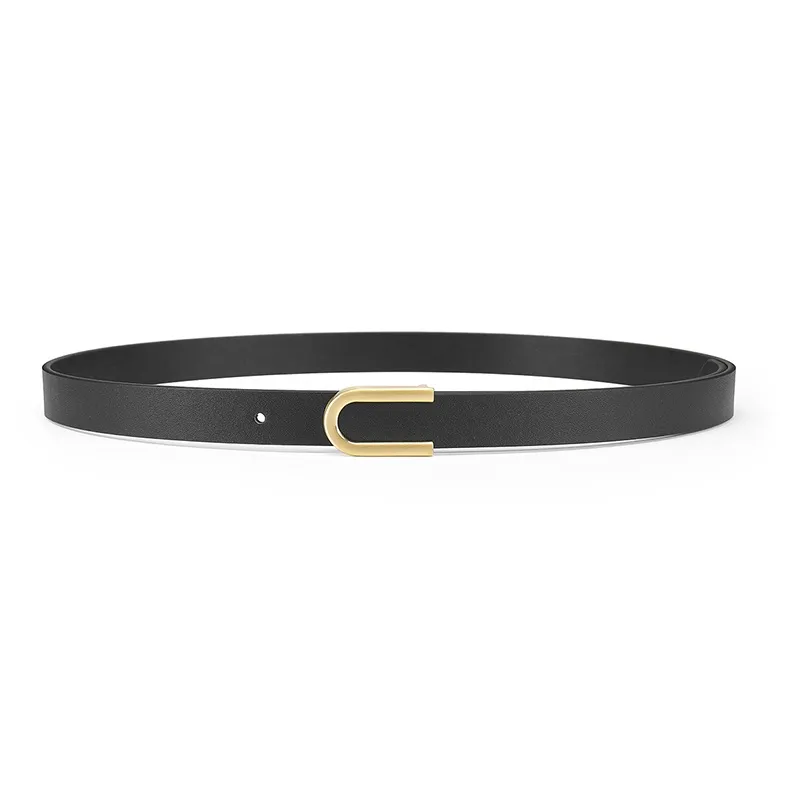 FAIRWHALE Minimalist Style Versatile Fashion Plate Buckle Waist Belt Women's Width 1.9CM-3