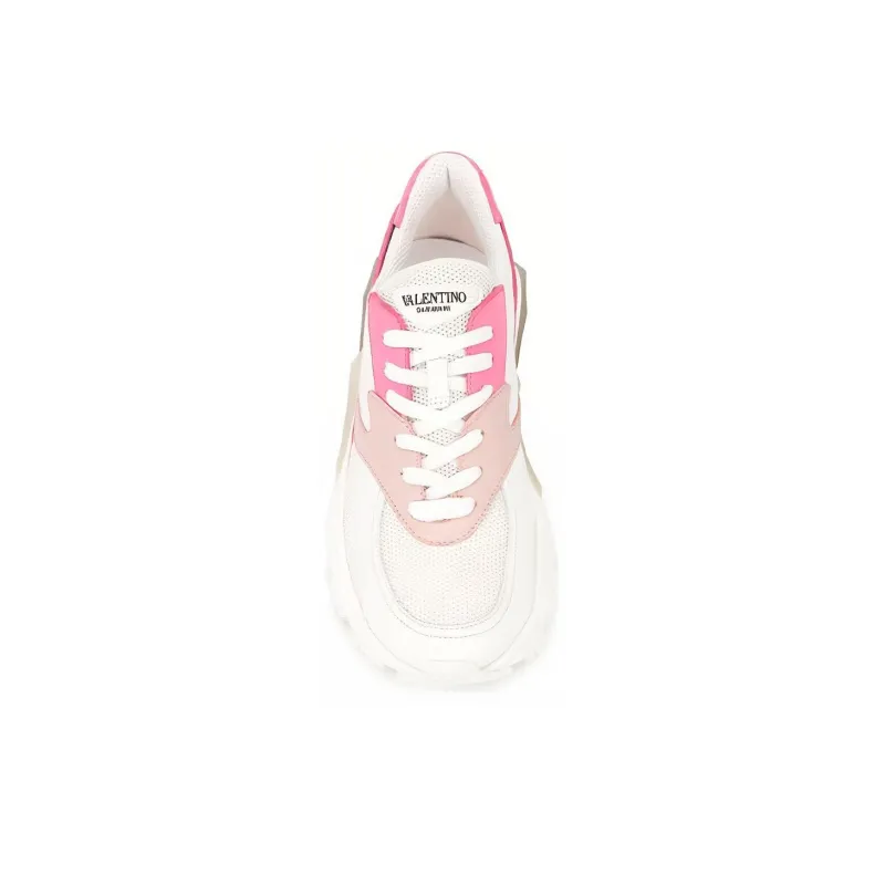 Valentino Bounce Low Top Stylish Skateboarding Shoes Women's Pink-4