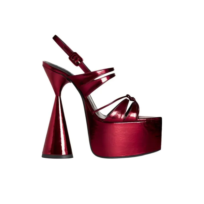D'ACCORI Belle Strap Sandals 15cm Women's Red-1