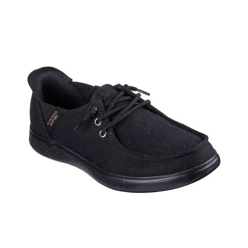 Skechers Cushioned Slip Resistant Breathable Low Top Casual Shoes Women's Black-1