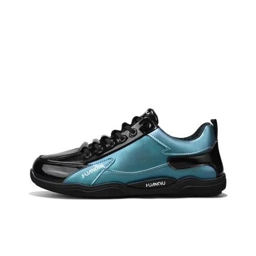 HUANQIU Durable Cushioning Low Top Casual Shoes Men's Black Green