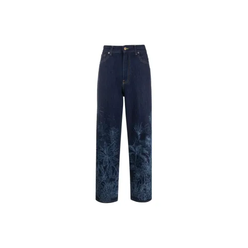 Alanui Jungle Toile De Jouy Straight-leg Jeans