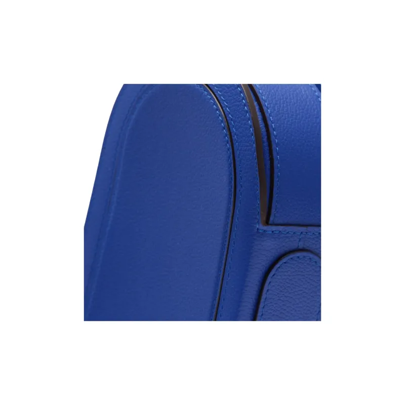 Delvau Pin Swing Soft Grain Calfskin Shoulder Bag Crossbody Bag Handbag Women's Dark Blue-4