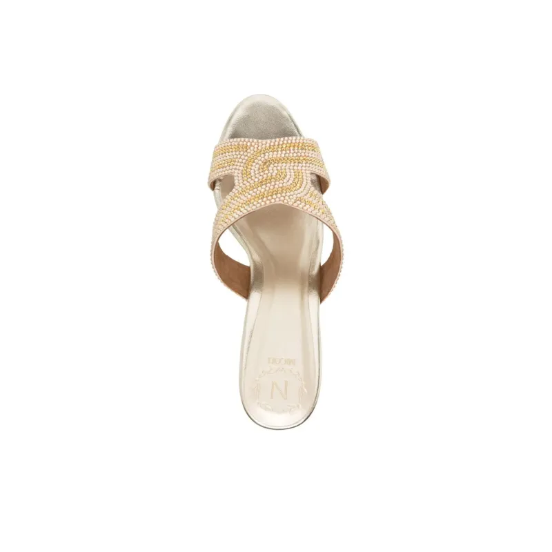 NICOLI Amos 50mm Crystal-embellished Mules-3