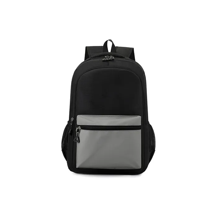 GKY Oxford Backpack Medium Size Men's Black & Gray & Blue-6