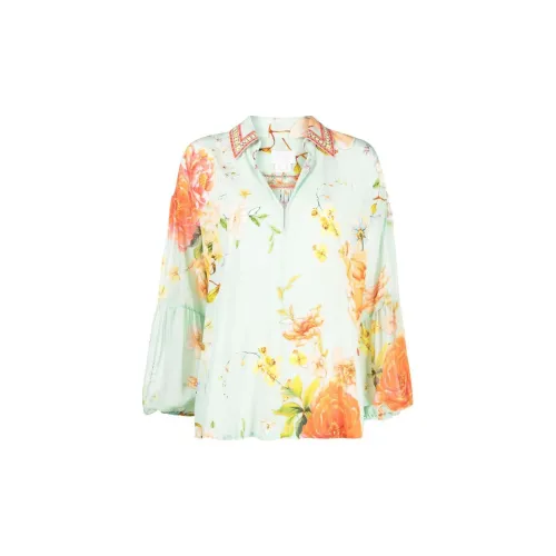 CAMILLA Vintage Collar Floral-print Blouse