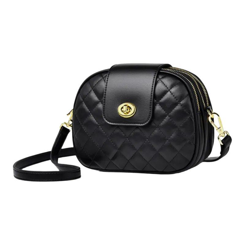 Versman PU Shoulder Bag Crossbody Bag Regular Women's Classic Black-1