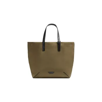 Bottega Veneta Calfskin Tote Bag, Shopping Bag, Shoulder Bag, Handbag Men's Mud & Black