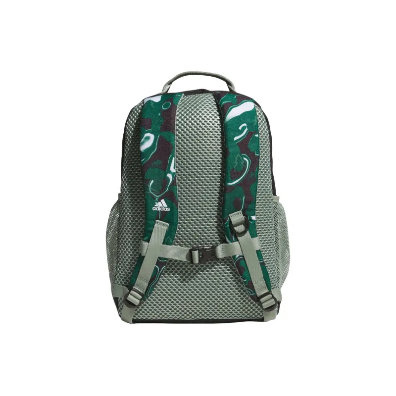 Adidas Recycled Polyester Plain Weave Fabric Backpack Regular Men's Silver Green-2