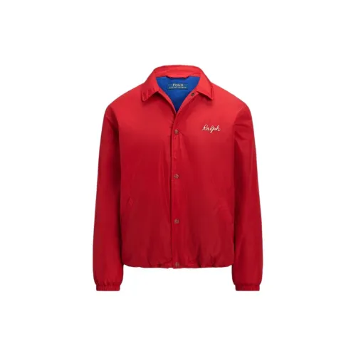 Polo Ralph Lauren SS24 Water-Repellent Coach Jacket Jackets Coats Men's Red