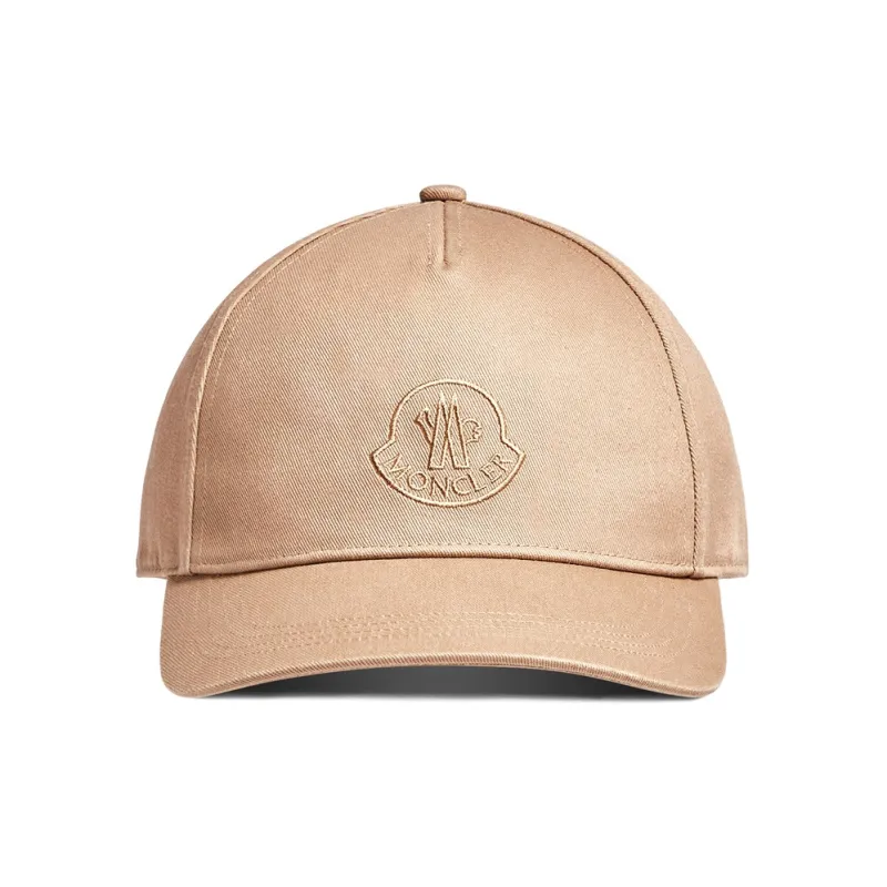 Moncler Cotton Baseball Caps Women's Khaki-0