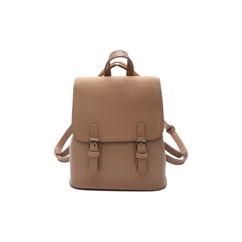 JANE KLAIN Synthetic Leather Backpack Large Size Women's Khaki/Blue/Pink