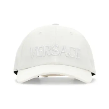 VERSACE Logo Embroidered Curved Peak Baseball Cap