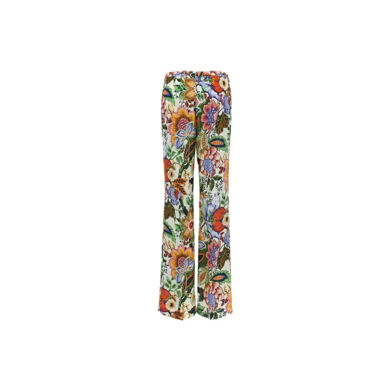 ETRO High Waist Floral Printed Straight Leg Trousers-1