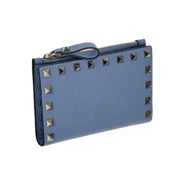 Valentino Leather Wallet Women's Sky Blue-1
