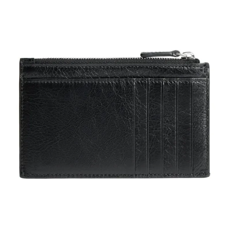 Balenciaga Lambskin Wallet Large Size Men's Black & White-3
