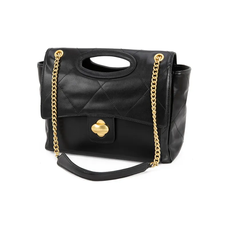 VENOF Cow Leather Niche Elegance One Shoulder Handbag Women's Menor Red/Tafish Black-8