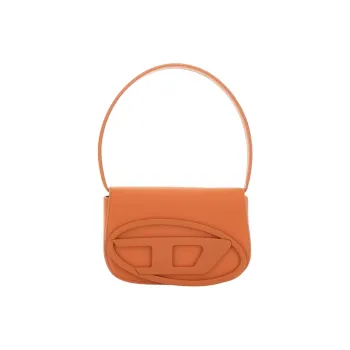 DIESEL Cow Leather Portable Crossbody Bag Shoulder Bag Women's Orange