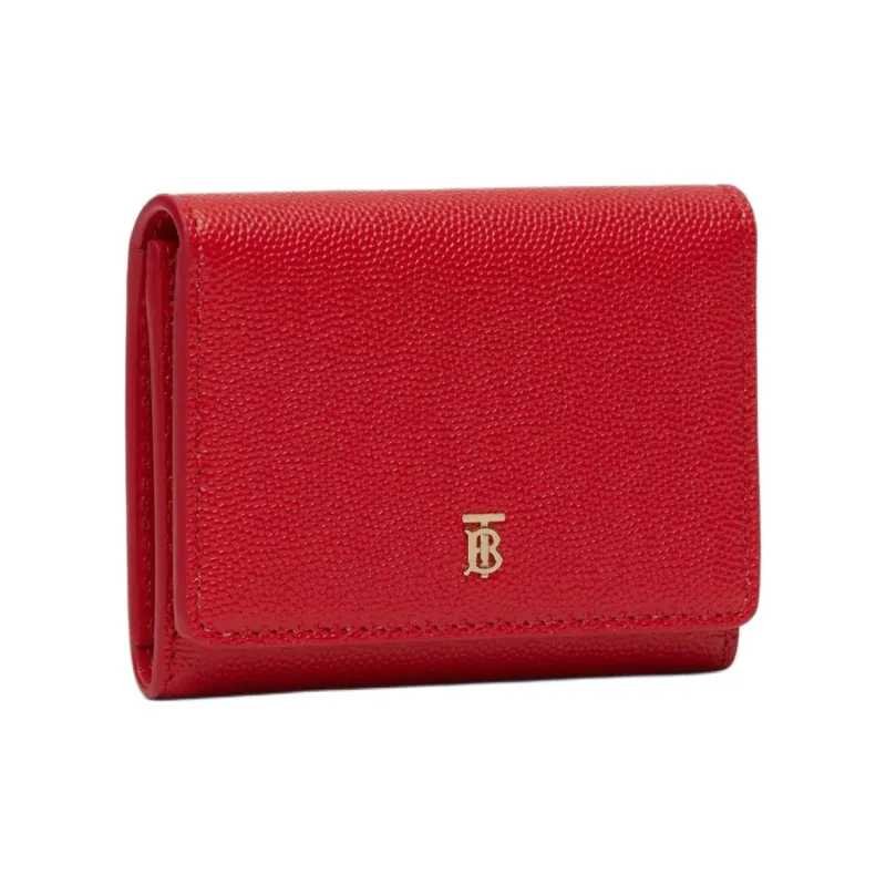 Burberry Calfskin Card Holder Wallet Women's Red-1
