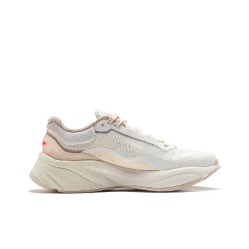 LiNing Soft Cushioned Wear Resistant Breathable Lightweight Low Top Casual Shoes Women's White Pink-1