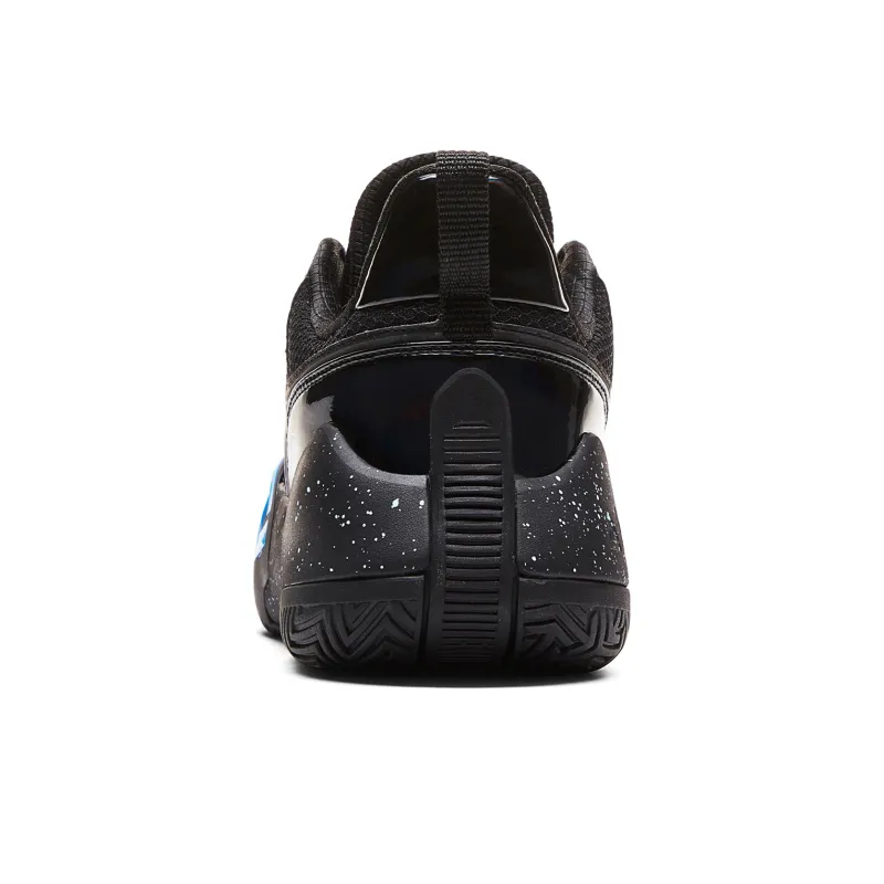 PEAK Basketball Shoes Men Low Top Black Youth Blue-4