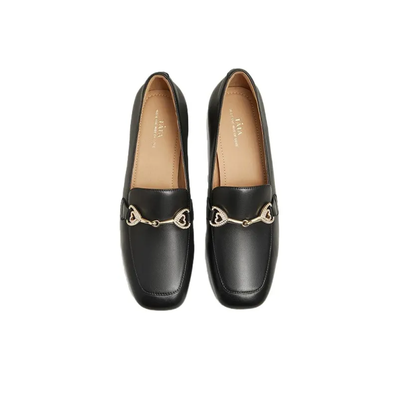 TATA Loafers Women's Solid Color-2