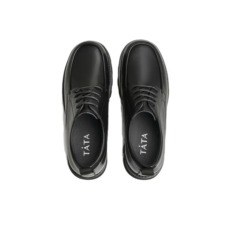 TATA Dress Shoes Men Low Top Solid Color-4